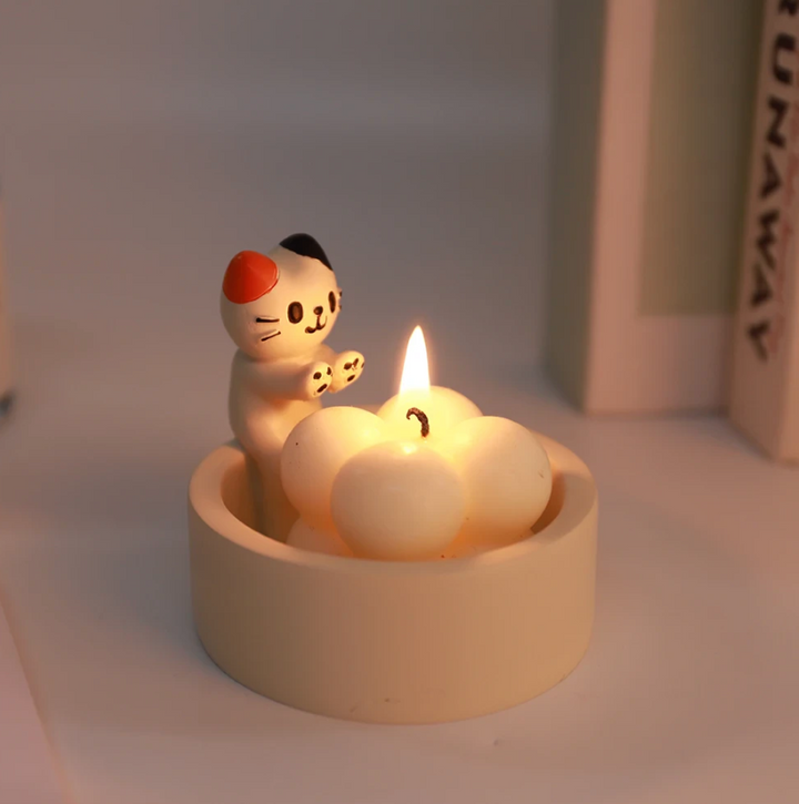Adorable Cat Candle Holder