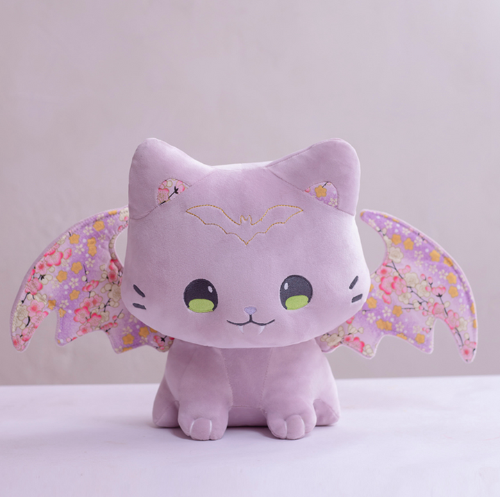 Kawaii Sakura Cats with Wings Plushies