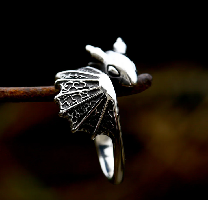 Fantasy Dragon Ring Available in Silver and Gold