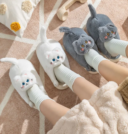 Translation missing: en.Adorable Cats Winter Warm Slippers