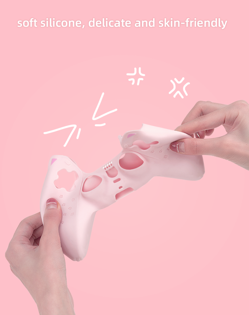 Kawaii Kitty Silicone Cover For PS5 Controller