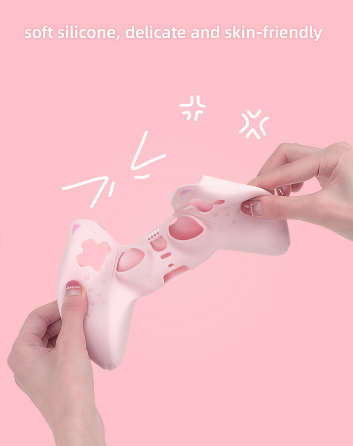 Kawaii Kitty Silicone Cover For PS5 Controller