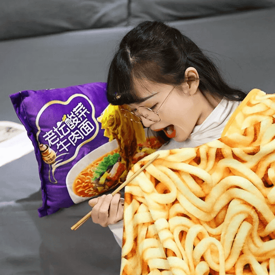 Translation missing: en.2-in-1 Ramen Throw Pillow and Blanket