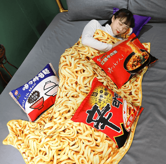 Translation missing: en.2-in-1 Ramen Throw Pillow and Blanket