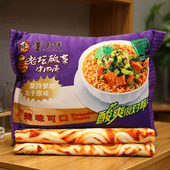 2-in-1 Ramen Throw Pillow and Blanket