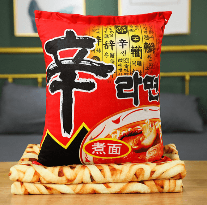 2-in-1 Ramen Throw Pillow and Blanket