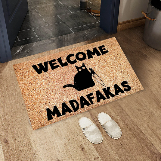 Translation missing: en.Welcome madafakas funny door mat